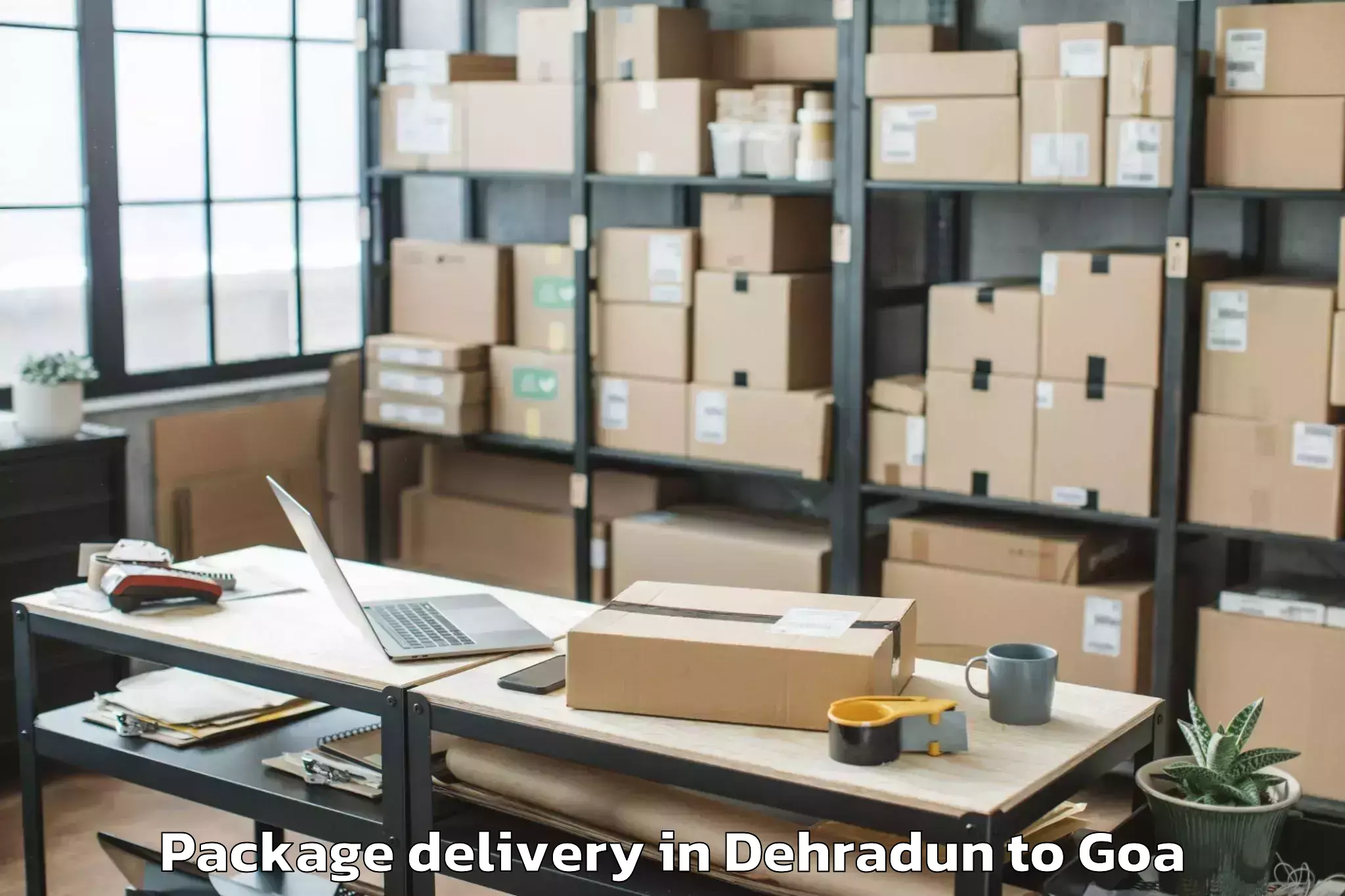 Hassle-Free Dehradun to Morjim Package Delivery